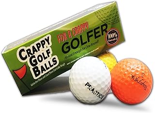 Crappy Golf Balls for a Crappy Golfer - Sleeve of Crappy Balls - Funny Gag Gifts for Golfers - Guaranteed Not to Improve Your Golf Game
