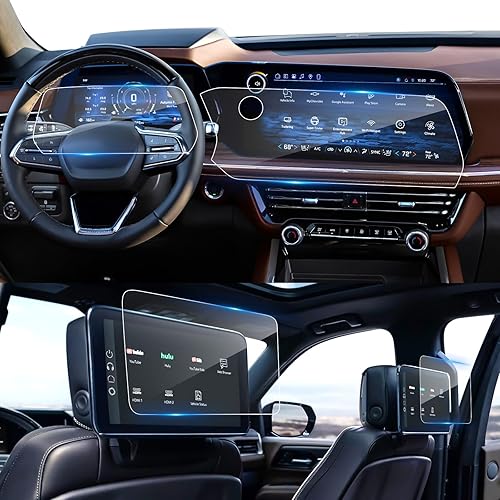 Vista 40 de Protector de pantalla Coleya 2021-2025 2026 Tahoe para Chevrolet Tahoe (asiento trasero de 12.6 pulgadas), vidrio templado 9H 2023 2024 2025