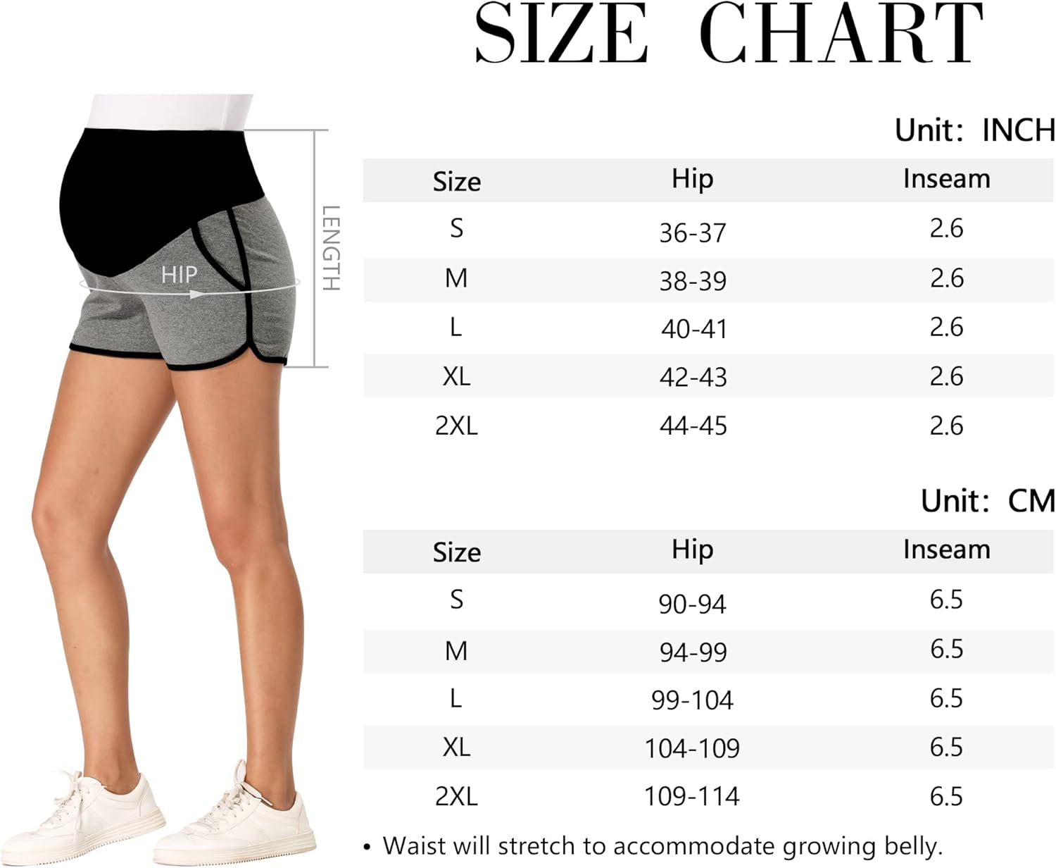 PACBREEZE Women's Maternity Shorts Over Belly Lounge Pajama Workout Running Casual Summer Pregnancy Shorts at  Women’s Clothing store