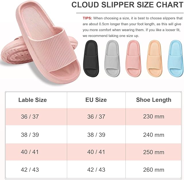 TOPALL Cozyslides Wolkenschoenen voor dames en heren, uniseks, antislip, rubber, zomerschoenen, zomer zwart, 38/39 EU