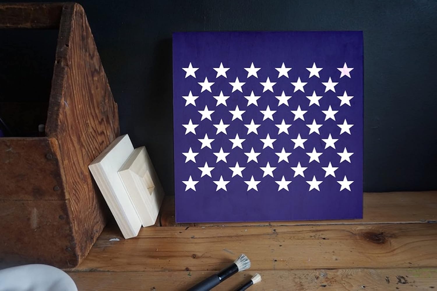 Stencil1, Fourth of July Stencils for Independence Day Crafts Laser Cut, Mylar Reusable Stencils, DIY Kids Room