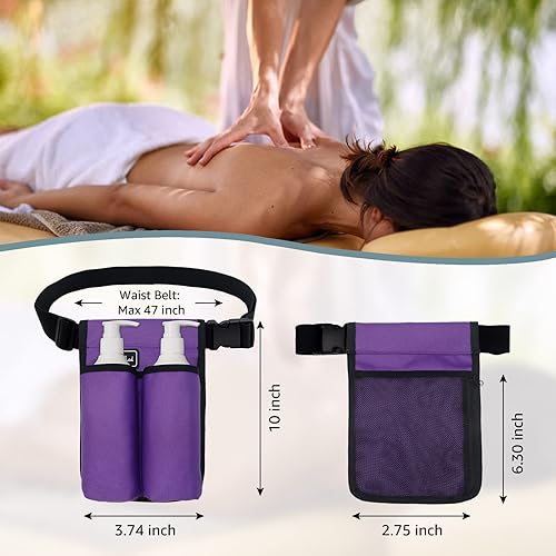 Miniatura 4 de WansMed Funda para botella de masaje, funda ajustable y duradera para terapeuta de masaje, 2B, solo bolsa