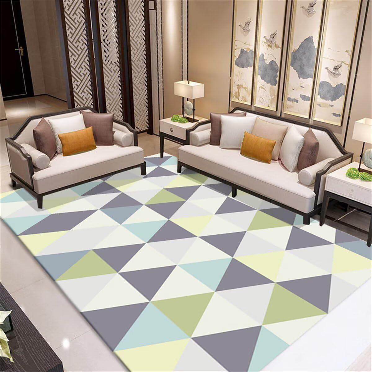 Décoration chambre 90x150cm gris vert pour couloirs sombres et étroits