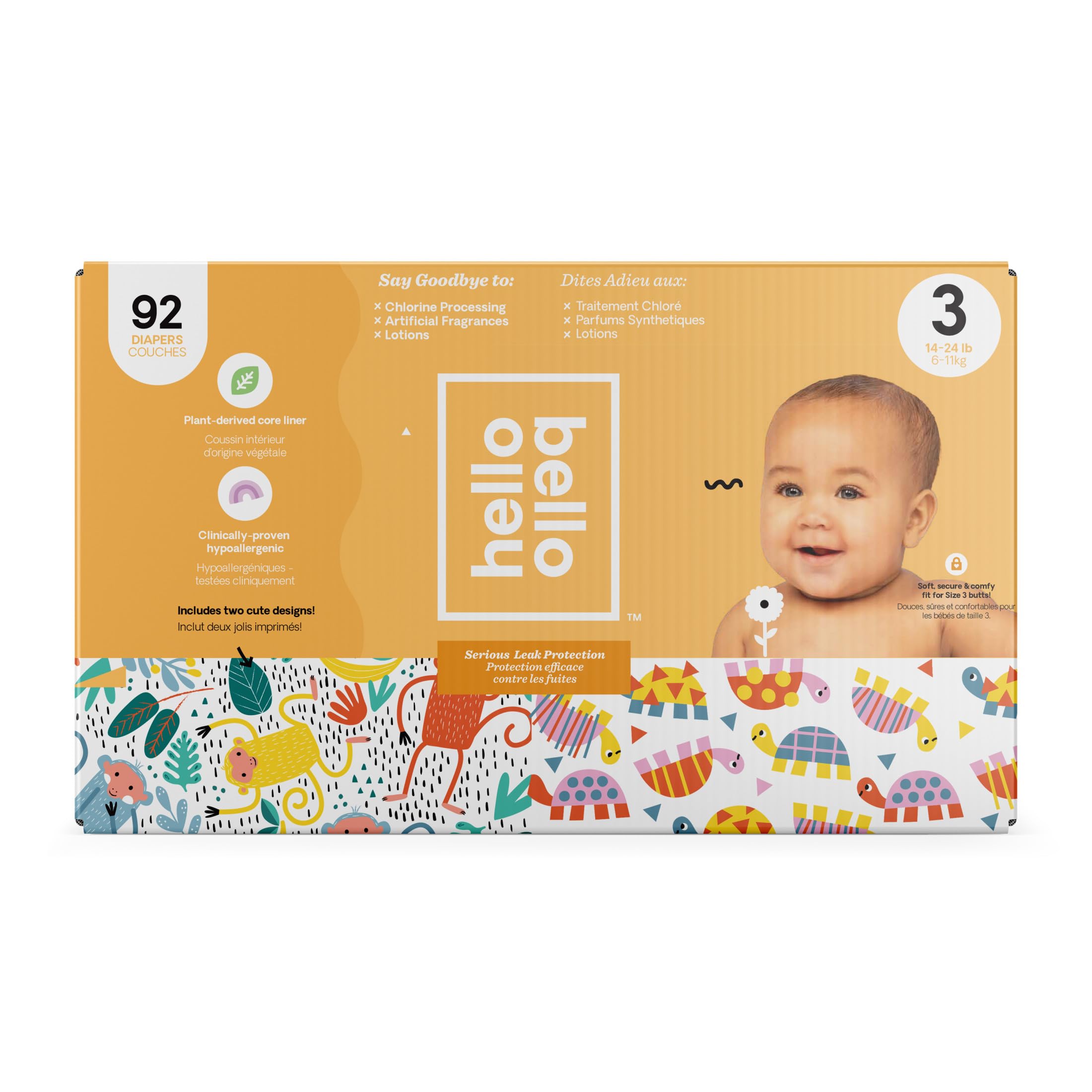 Photo 1 of **BOX HAS WRONG SIZE ON IT ACTUALLY SIZE 2**READ NOTES**
Hello Bello Diapers, Size 3 (14-24 lbs) - 92 Count of Premium Disposable Baby Diapers