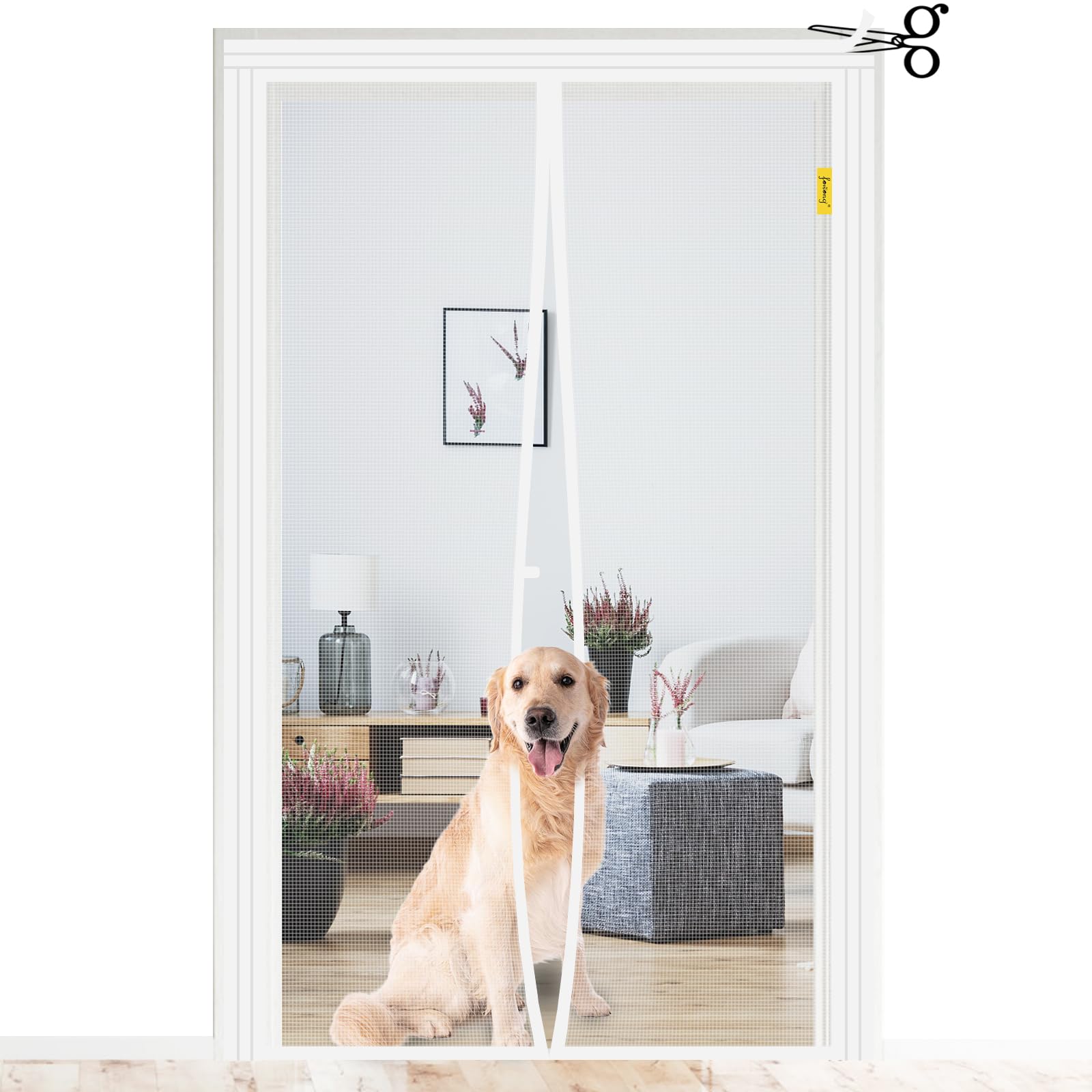 Moustiquaire magnétique blanche 72-84x206-212 cm pour porte de balcon