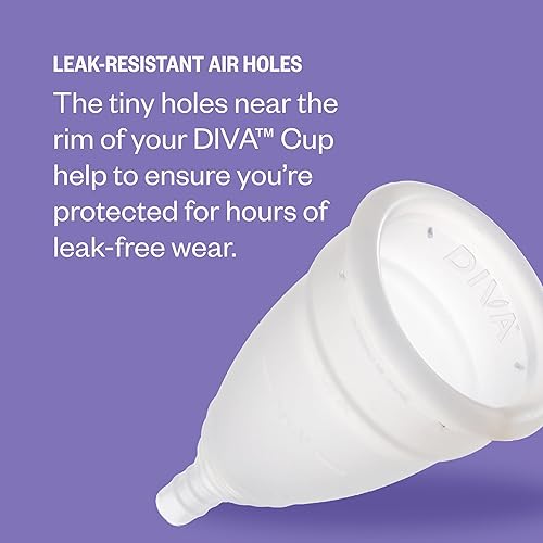 Miniatura 18 de DivaCup - Copa menstrual reutilizable sin BPA - Higiene femenina sin fugas - Alternativa de tampón y almohadilla - Hasta 12 horas de protección