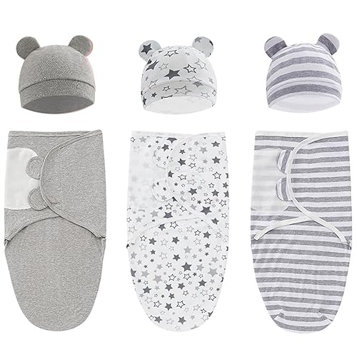 Miniatura 6 de Paquete de 3 sacos de dormir orgánicos para bebé, saco de envolver para recién nacido, pañales ergonómicos para bebés de 0 a 3 meses, saco de dormir