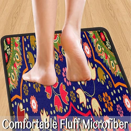 Miniatura 5 de Tapete de cocina con patrones de mandala coloridos 2 piezas tapetes acolchados antifatiga para suelo de cocina de 47 x 17 pulgadas29 x 17 pulgadas,