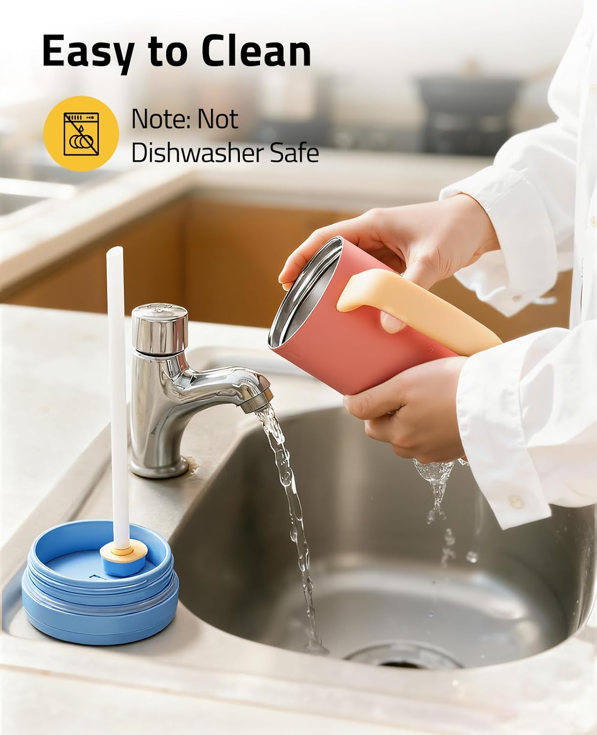 CVLIFE Insulated Tumblers with Lid and Flip Straw Leak Proof Tumbler with Handle Reusable Stainless Steel Water Bottle Fits in Car Cup Holder - Image 5