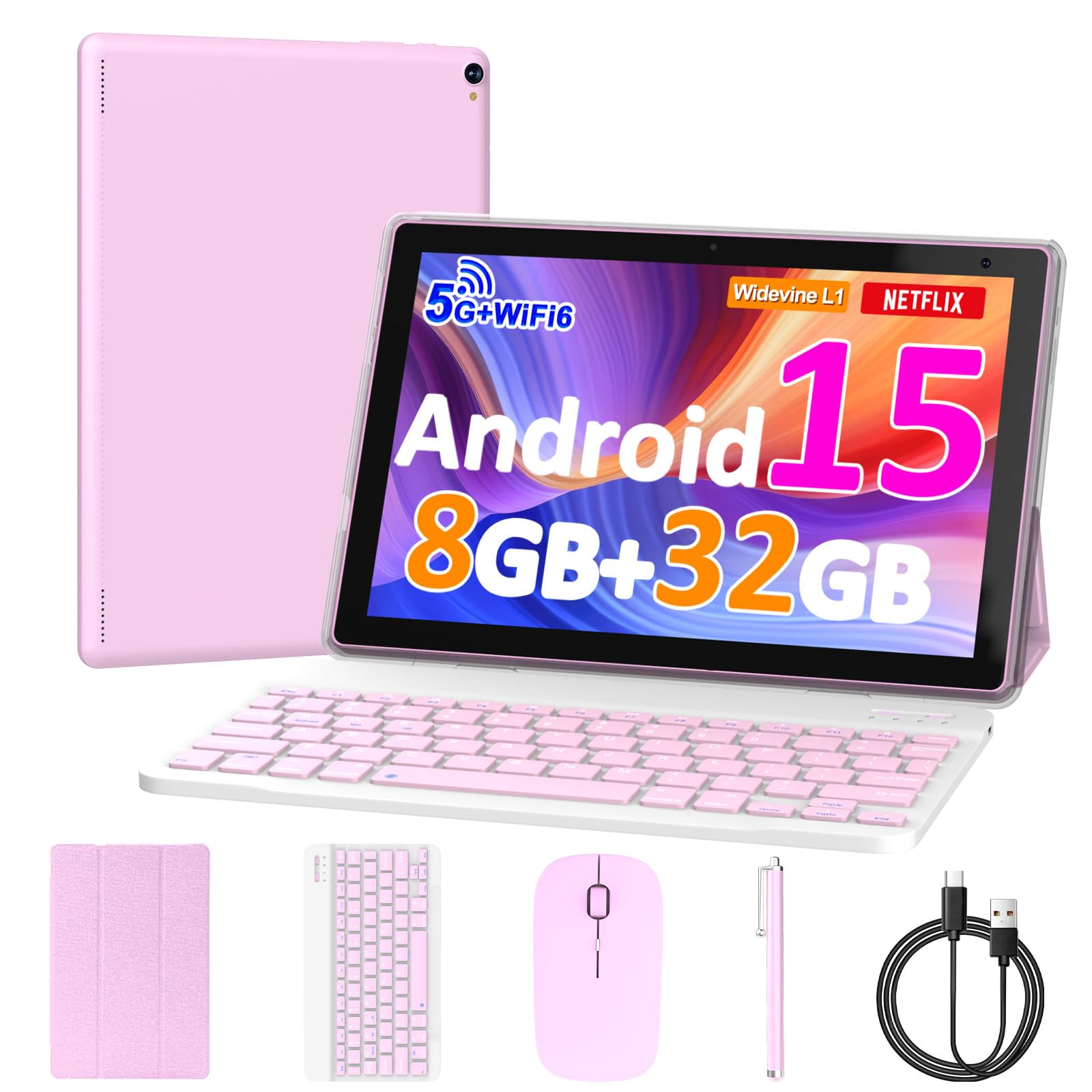 Amazon.com : 10 inch Android 15 Tablet, 8GB RAM 32GB ROM Powerful