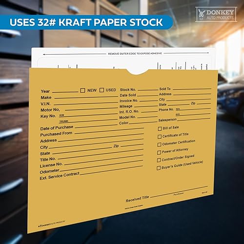 Miniatura 5 de Sobres impresos para ofertas de vehículos de 9 x 12 pulgadas (100 envoltorios retráctiles) (Buff)