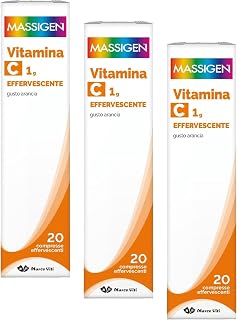 MASSIGEN C- Viti 1 g Integratore di vitamina C, 84 g, 84 grammo, 1 (Confezione da 3)