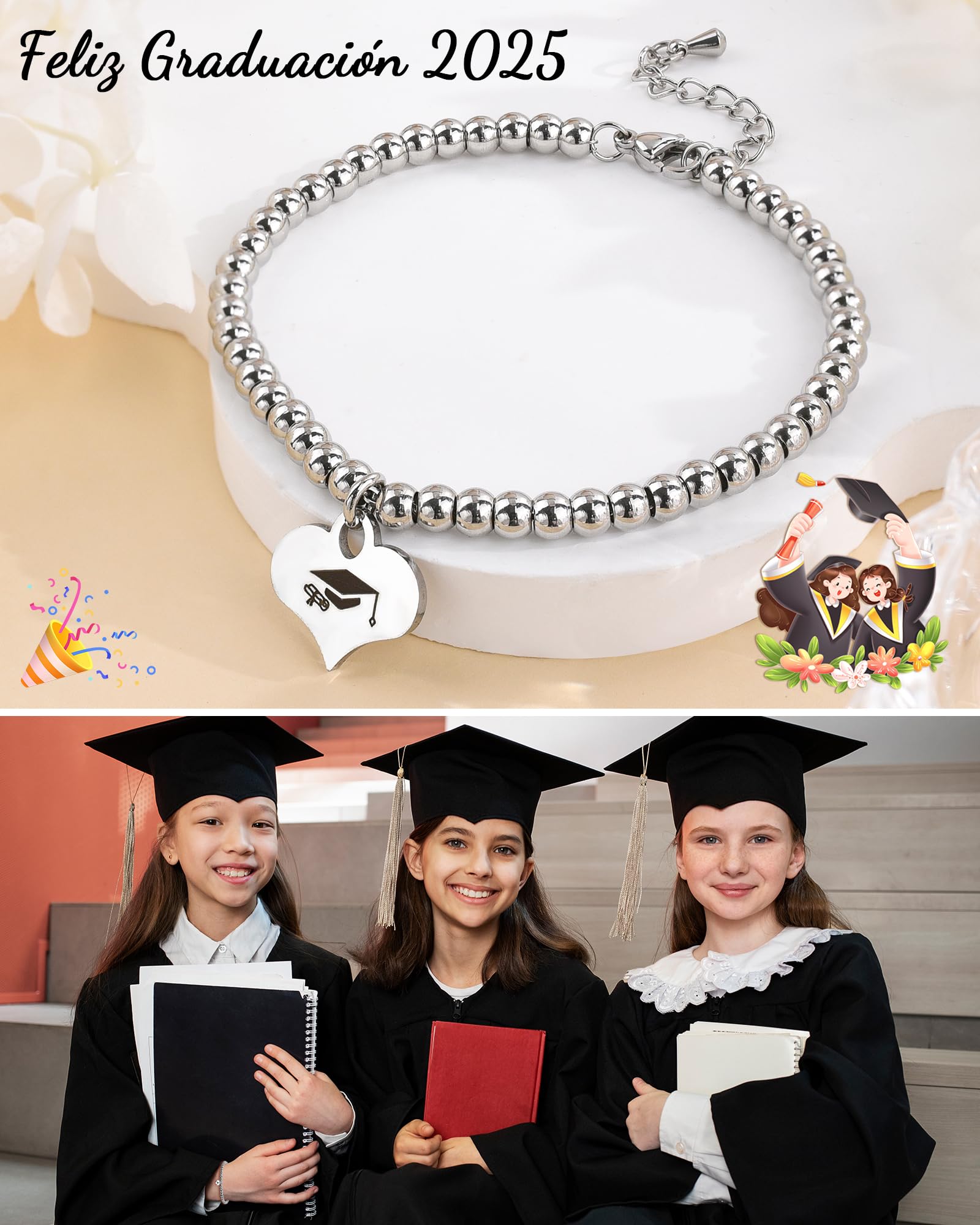 SUNSH Regalos para Graduacion, Regalos para Mujer, Pulsera Graduación Señoras,Pulsera Graduación Mujers,Regalo de Graduacion/Navidad/Adulto/Animo para Hija/Hermana/Nieta