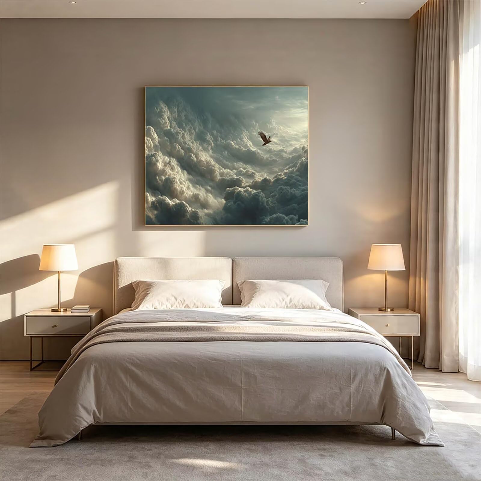 Peinture Numero Adulte Cloud DIY Toile Peinture Colorée 135x100cm ZSHS3668
