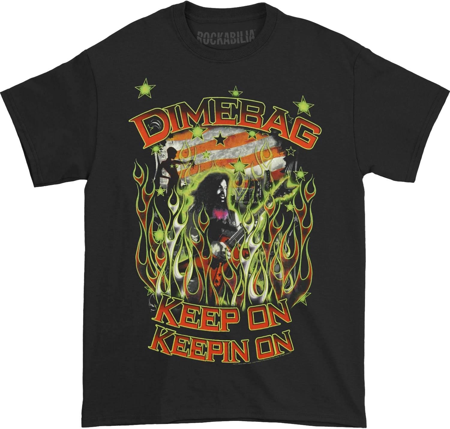 Bravado Dimebag Darrell Flags and Stars Graphic T-Shirt