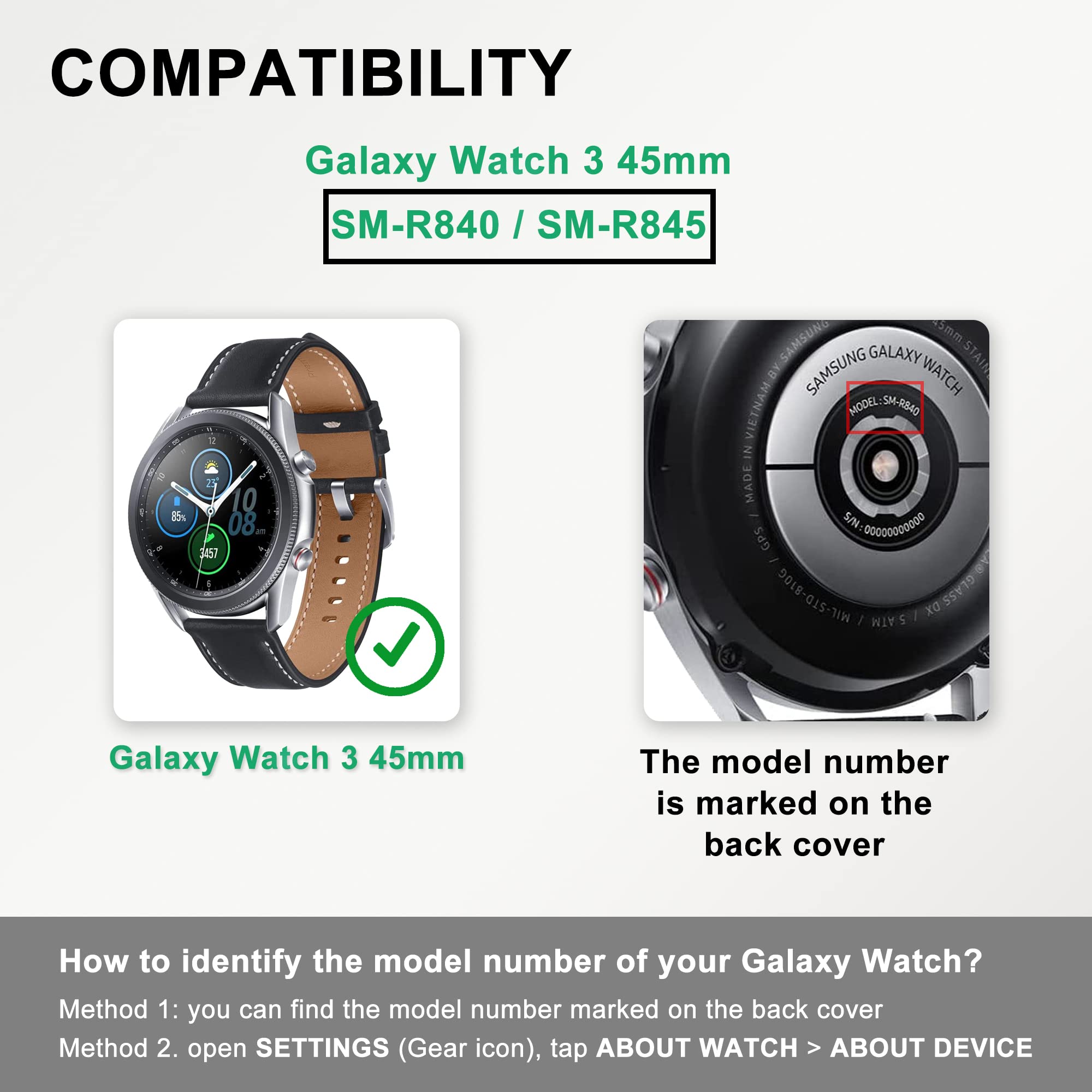 MAXSHARKS Replacement Battery for Galaxy Watch 3 (45mm), EB-BR840ABY Battery Compatible with Samsung Galaxy Watch 3 45mm SM-R840 SM-R845, with Repair Tools & Instruction