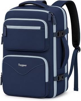 Taygeer TSA Approved Carry on Backpack, Personal Item Travel Bag, Ink Blue