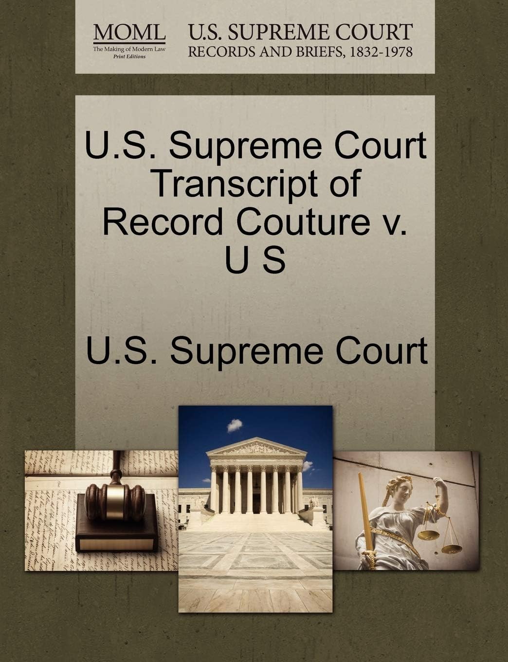 U.S. Supreme Court Transcript of Record Couture V. U S