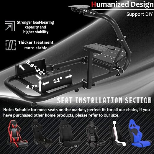 Supllueer Sim Racing Cockpit Single Arm para Logitech y otros miniatura 4