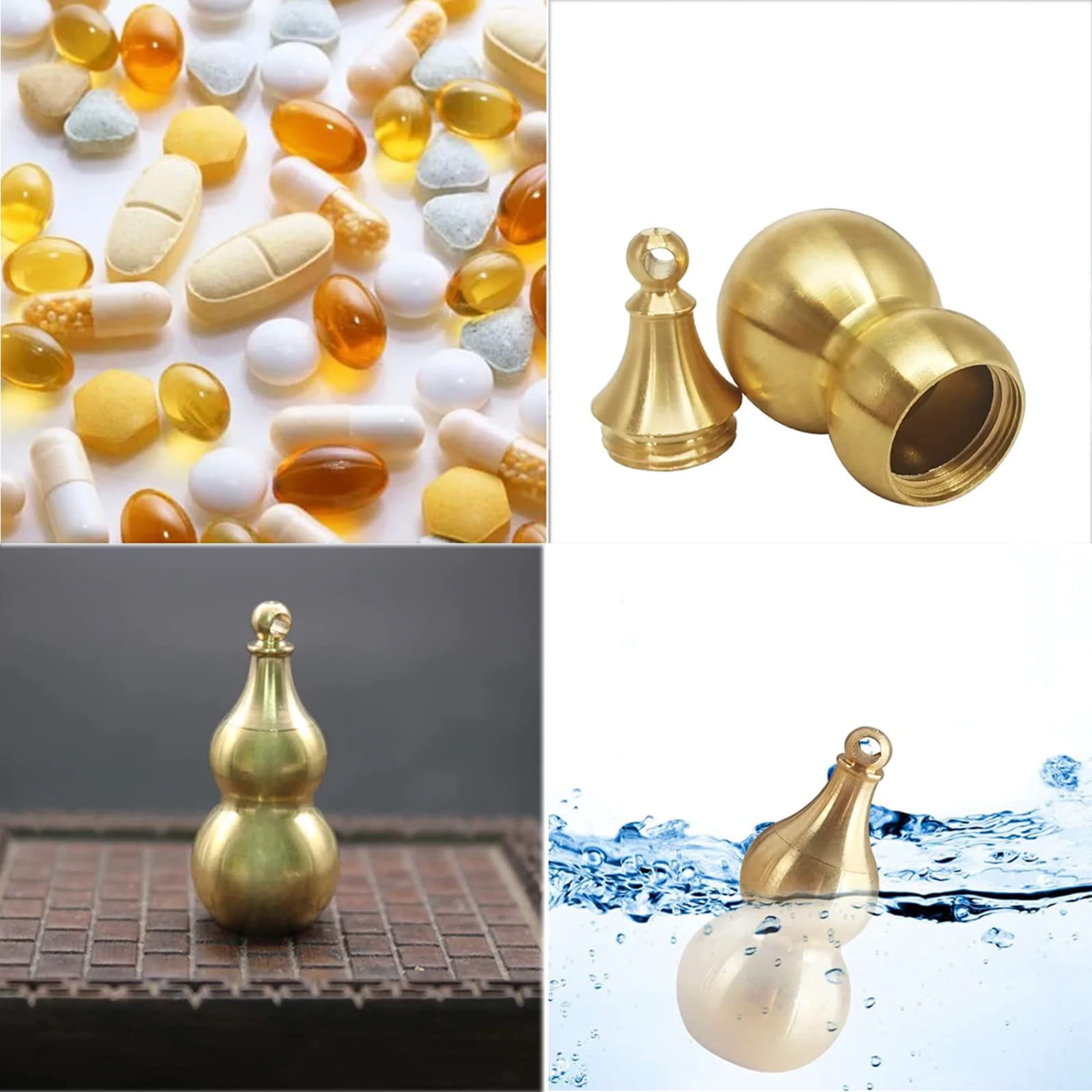 Messing Kürbis Schlüsselanhänger - Glücksbringer Mit Feng Shui Design