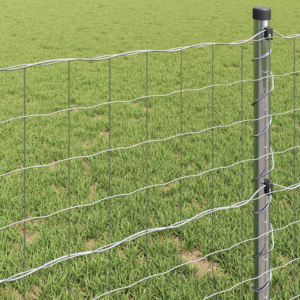Ogrodzenie euro, 0,4 x 25 m, żelazo powlekane PCW, wytrzymałe ogrodzenie ogrodowe do użytku na zewnątrz, bariera dla zwierząt, łatwy montaż bez kopania, trwała granica ogrodowa