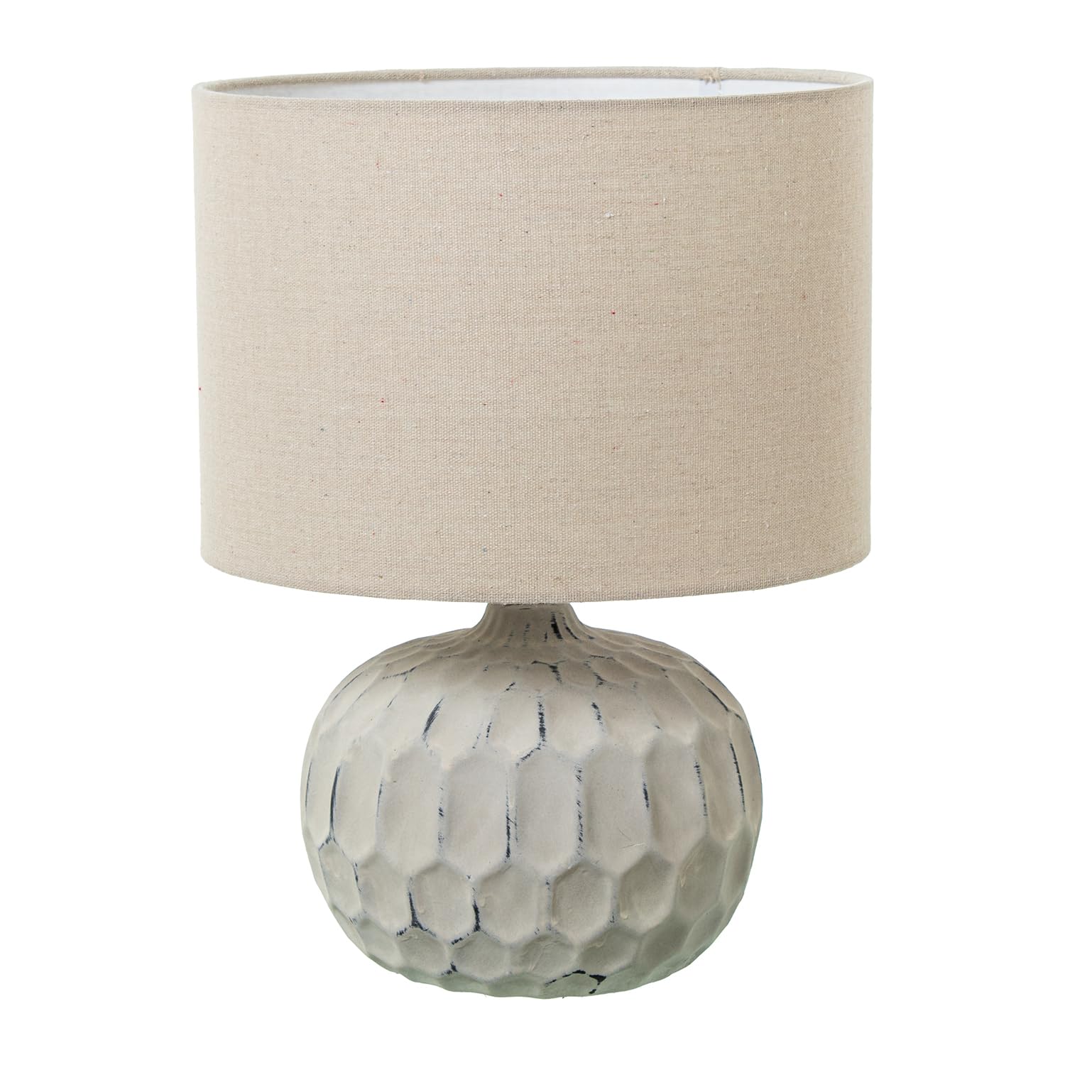 Lampe de table céramique écru luminaire salon chambre chevet douille E14