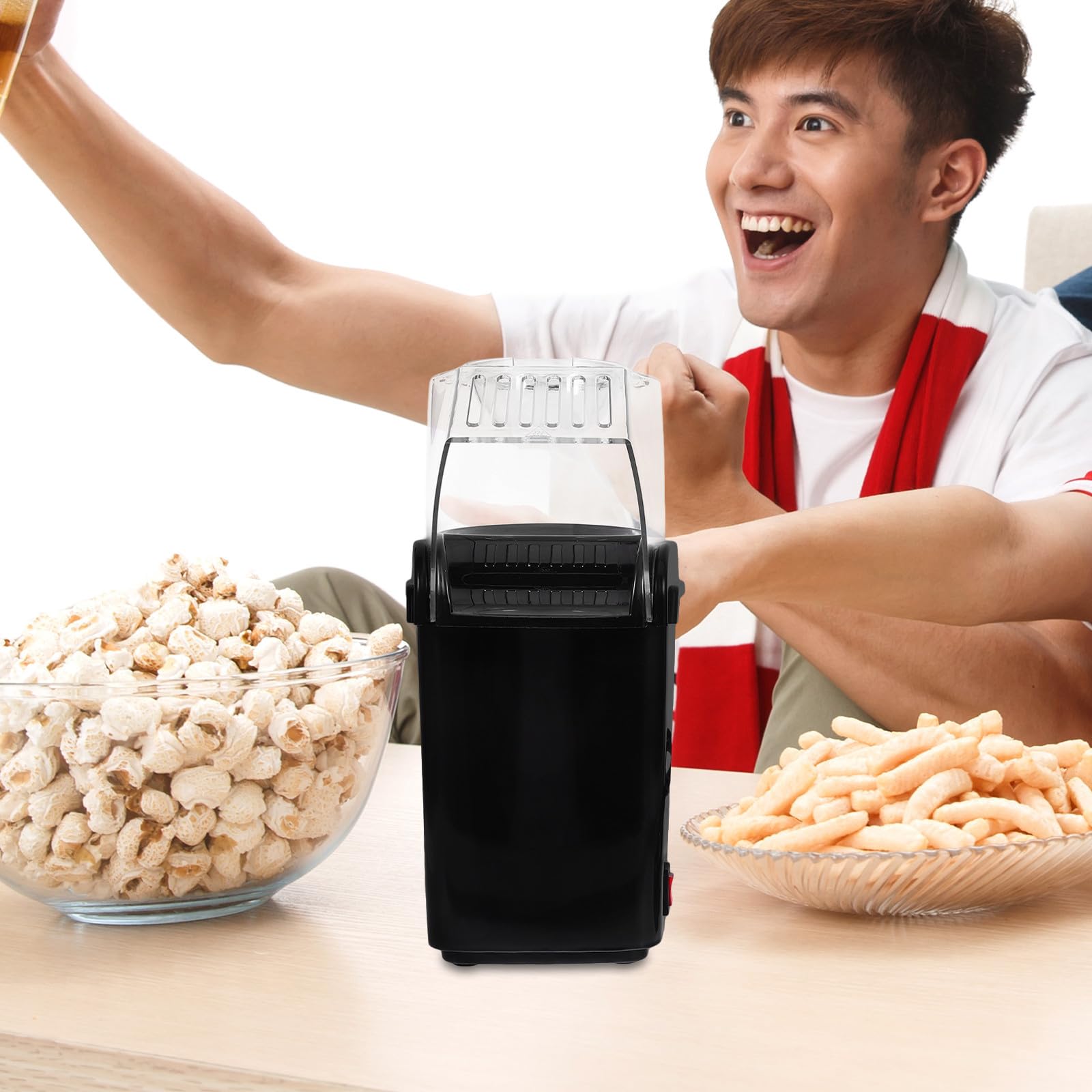 Máquina Eléctrica de Aire Caliente para Palomitas, Mini Negra