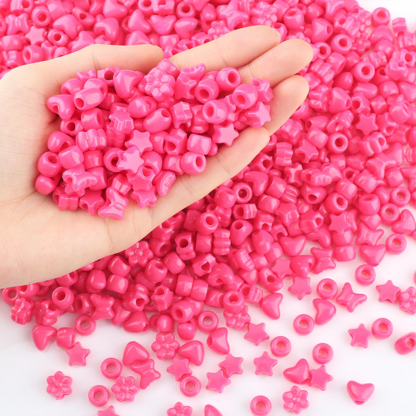 XIANNVXI Rote Perlen Rot Pony Beads Rote Perlen Großes Loch