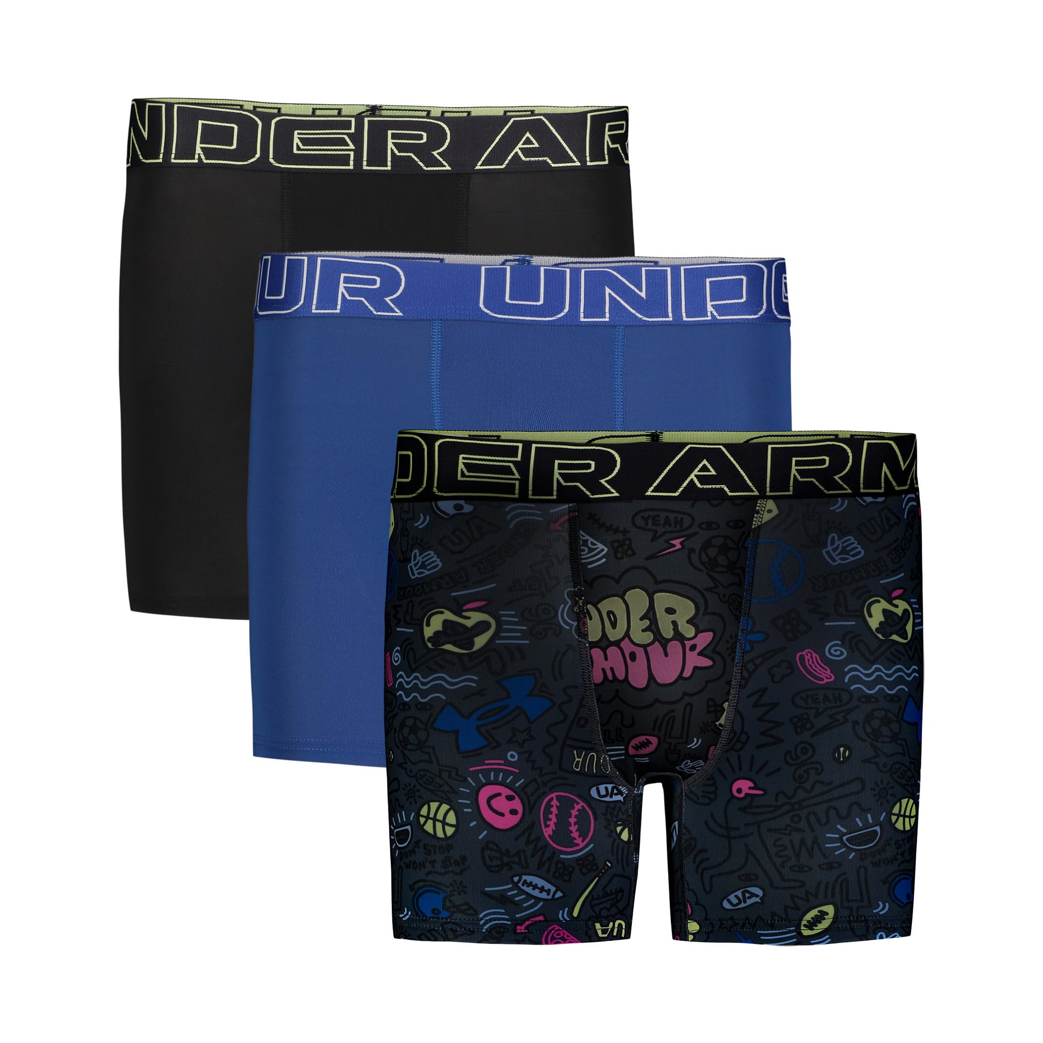 Under Armour Performance Tech- Prints 3-pack (big Kid)