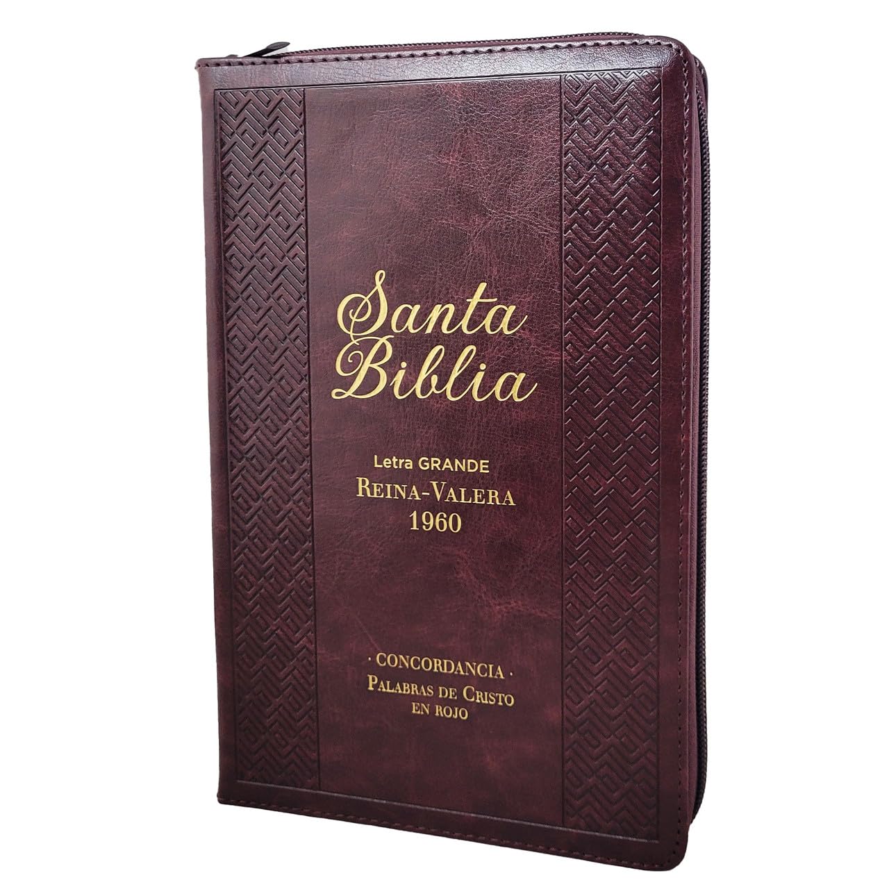 Biblia Letra Grande 12 pt con Cierre Reina Valera 1960 cafe clasico