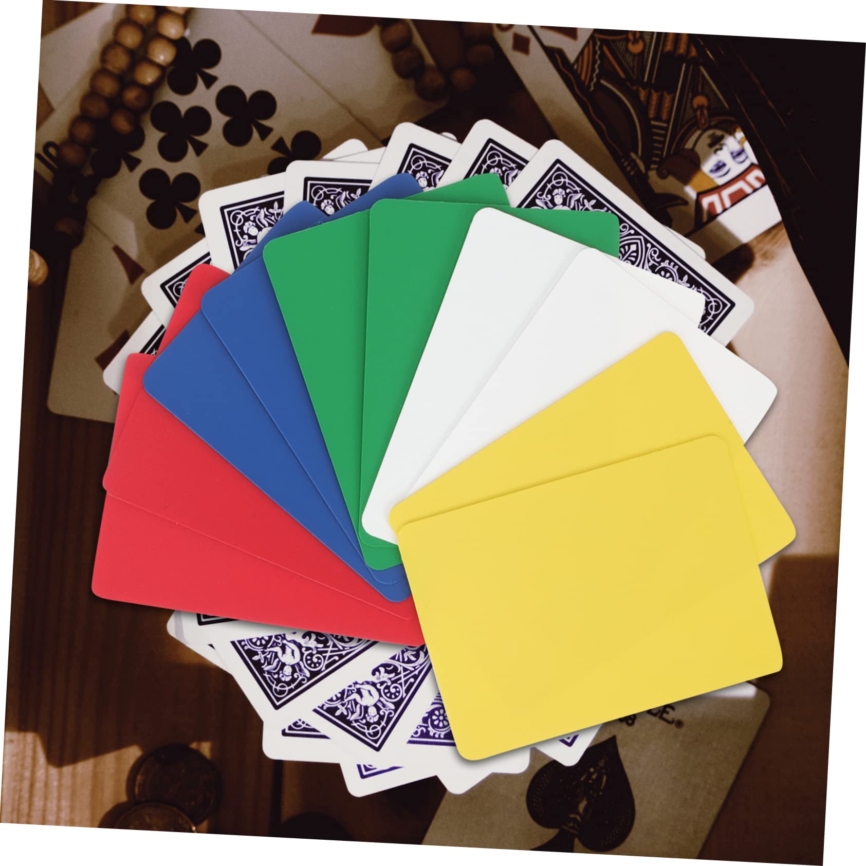 VICASKY 50pezzi Carte Da Taglio Professionali Per Poker Accessori Utili Per Giocare e Distribuire Sicurezza Design Con Arrotondato e Alta Durabilità