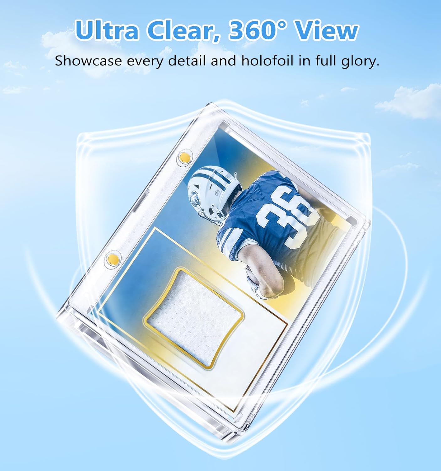 5-Pack Vertical Booklet Magnetic Card Holder, 175PT Booklet Card Case U-V Protection Clear Acrylic Card Protector, Diamond Corners for Trading Cards, National Treasure Cards Storage & Display