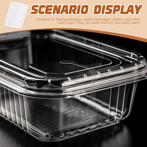 Miniatura 4 de Fulmoon 100 hojas, 1000 unidades, etiquetas transparentes a prueba de manipulaciones, de 2.75 x 0.5 pulgadas, adhesivos transparentes resistentes a