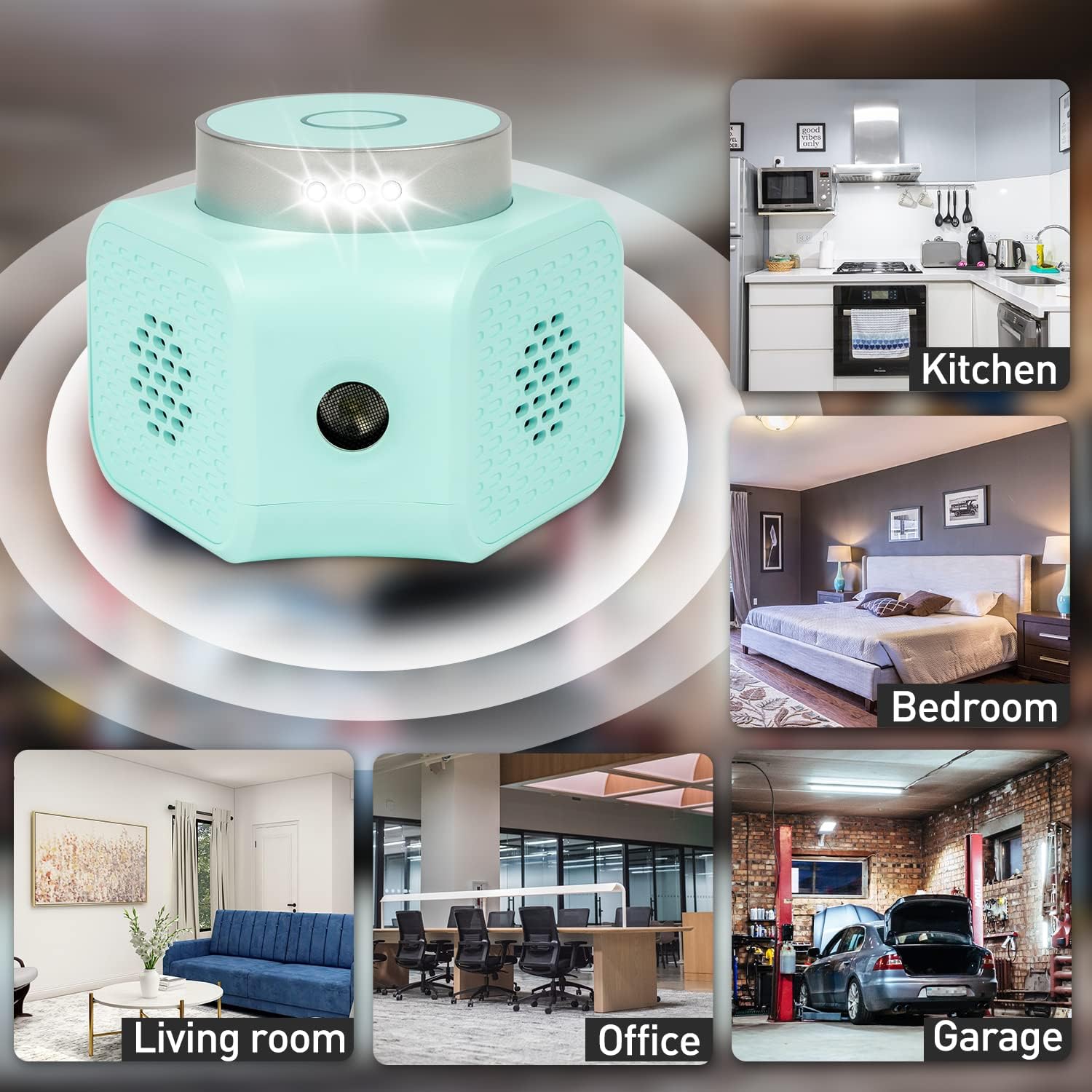 Rodent Repellent Ultrasonic Plug in - Squirrel Deterrent, Mouse Deterrents, Rodent Repellent Indoor - Squirrel Repellent for Attic Garage RV - Rat Repellent Ultrasonic - UR02 Light Blue - Image 5