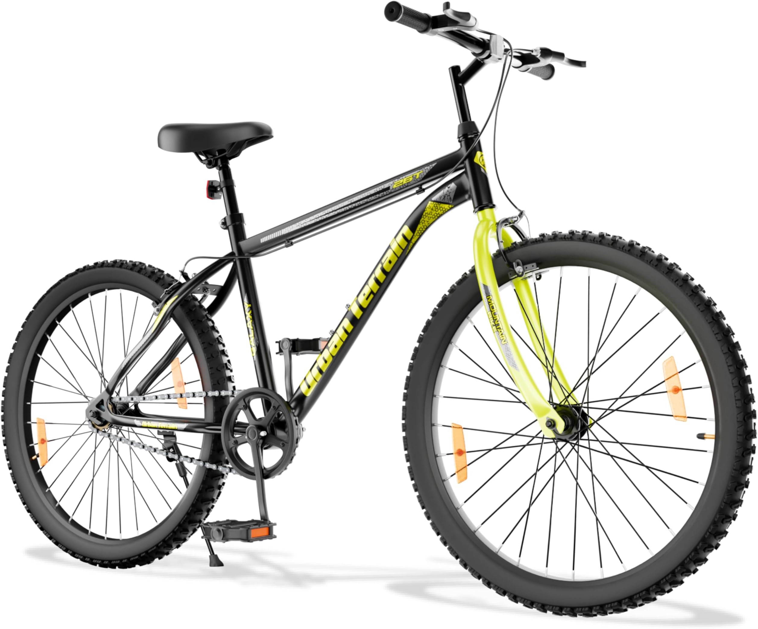 Urban Terrain GALAXY26TGREEN Cycle/Bicycle MTB 26T Single Speed Bike with Rigid Fork & Caliper Brake Cycle for Men/Boys Mountain Bike, Green