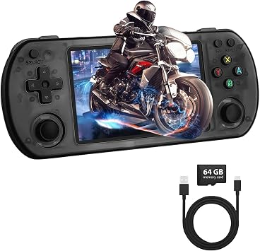 U8 Retro Handheld Game Console with 15,000+ Classic Games,4.0 - Inch IPS Screen,64G Dual TF Card,Powerful 3500 mAh Battery - Portable Gaming Device for Playing with Friends Gift Black