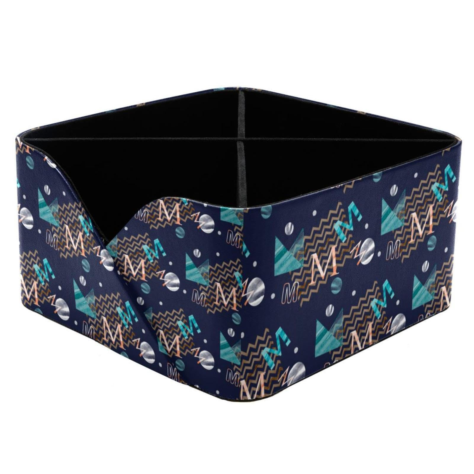 Porte-stylo rectangulaire au design lettré élégant, boîte de rangement maquillage premium
