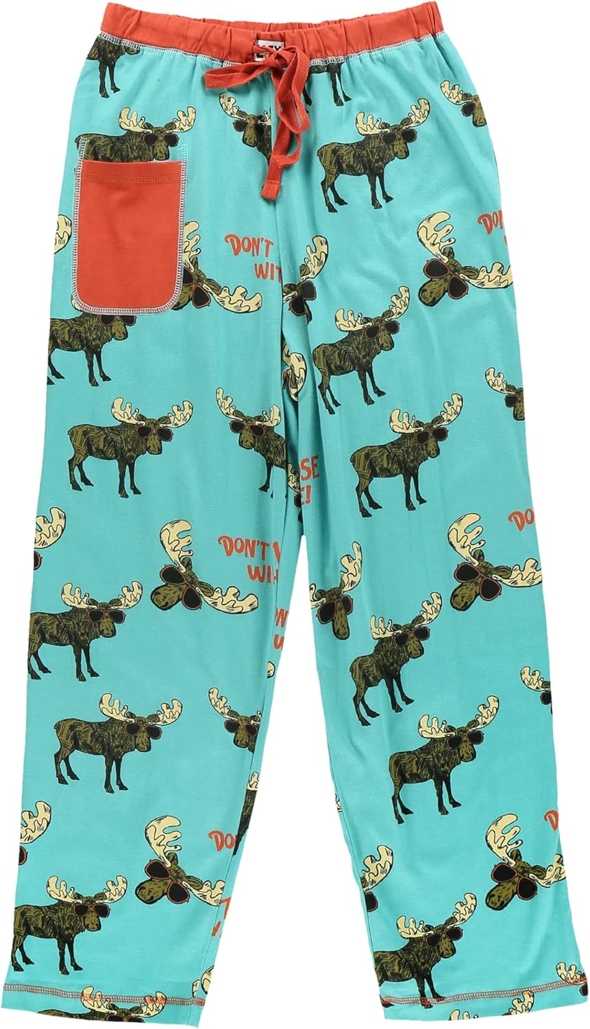 Lazy One Pajamas for Women, Cute Moose Pajama Pants and Top Separates - Image 4