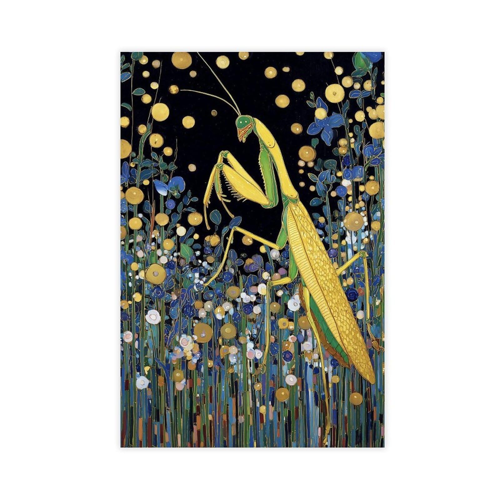 MRYCQ Praying Mantis Poster Canvas Poster for Office Decor Gift