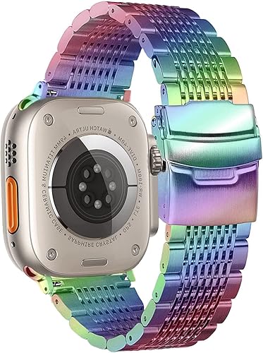 DEALELE Correas compatibles con iWatch de 1.496 in 1.654 in 1.575 in 1.732 in 1.614 in 1.772 in 1.929 in, correa de repuesto de metal de acero disponible en Yaxa Peru