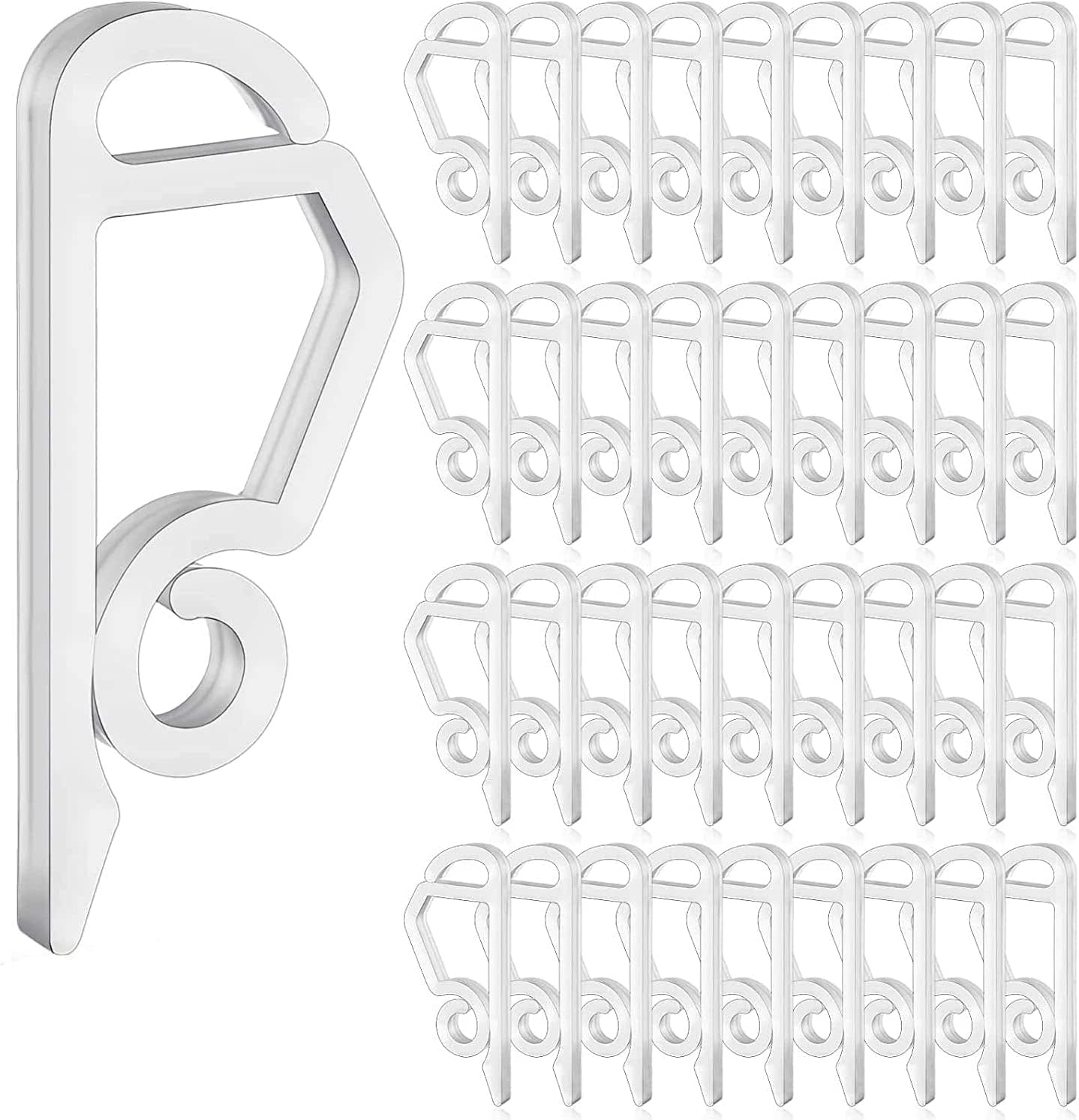 100 Pcs of Christmas Light Gutter Eaves Clip, Plastic Christmas Light