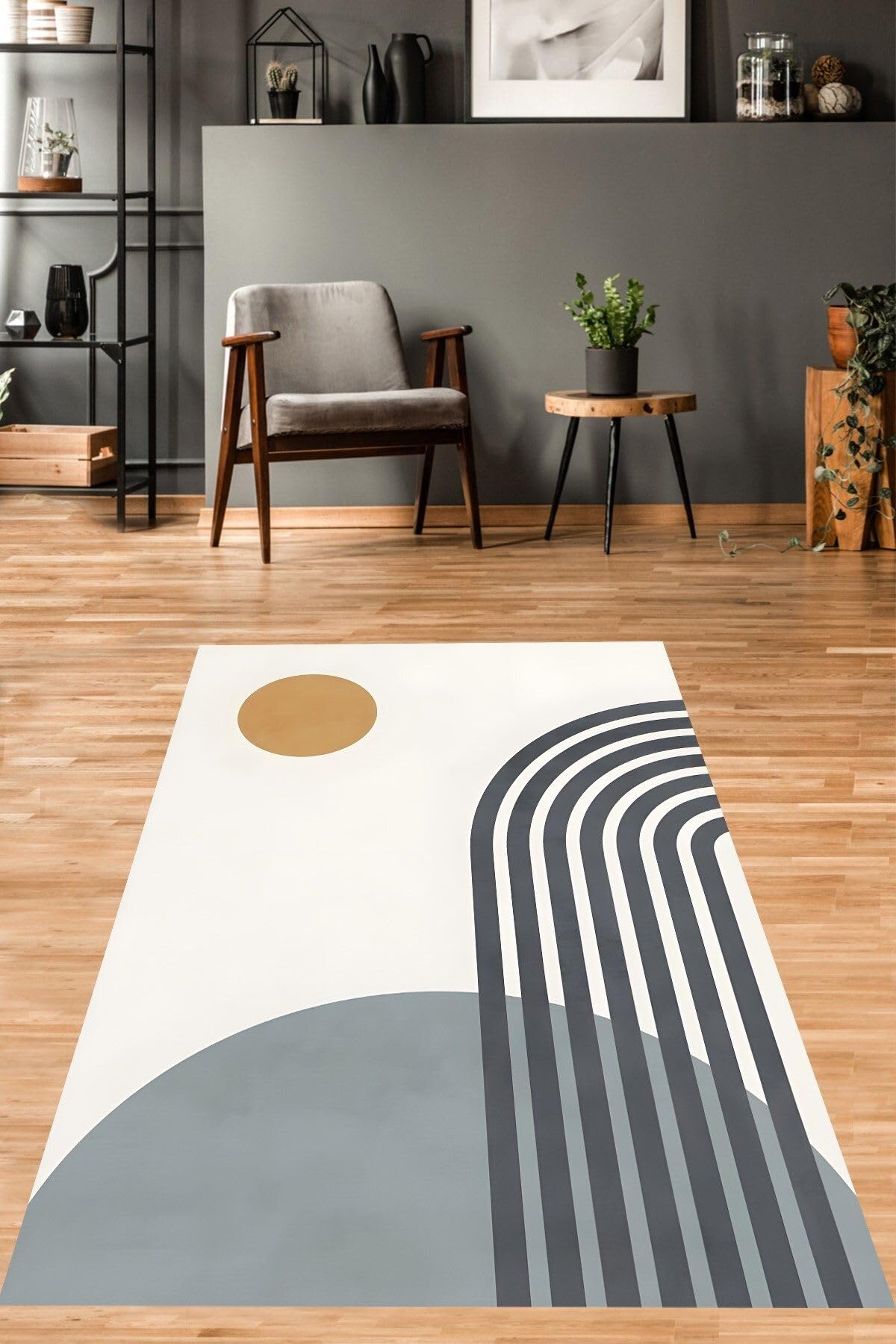 On The Clouds İskandinav Bohem Trend Yıkanabilir Kaymaz Taban Leke Tutmaz Salon Halısı Yolluk PNHS29, 100 x 250