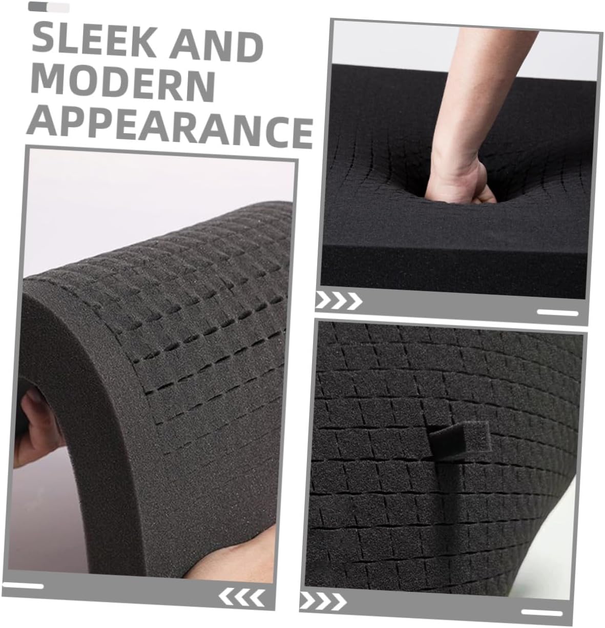2pcs Black Packing Foam Liner 405x305x50mm Shockproof Cushioning Foam Sheets for Shipping Packaging and Tool Box Insert Pads