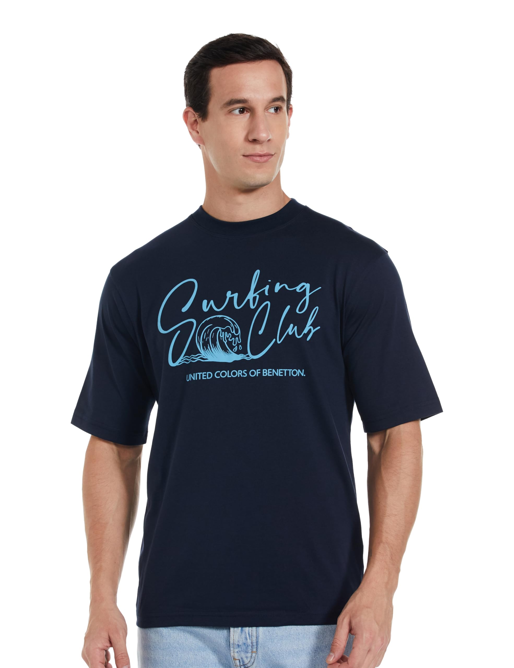 Men's Letter Print Oversized Fit T-Shirt