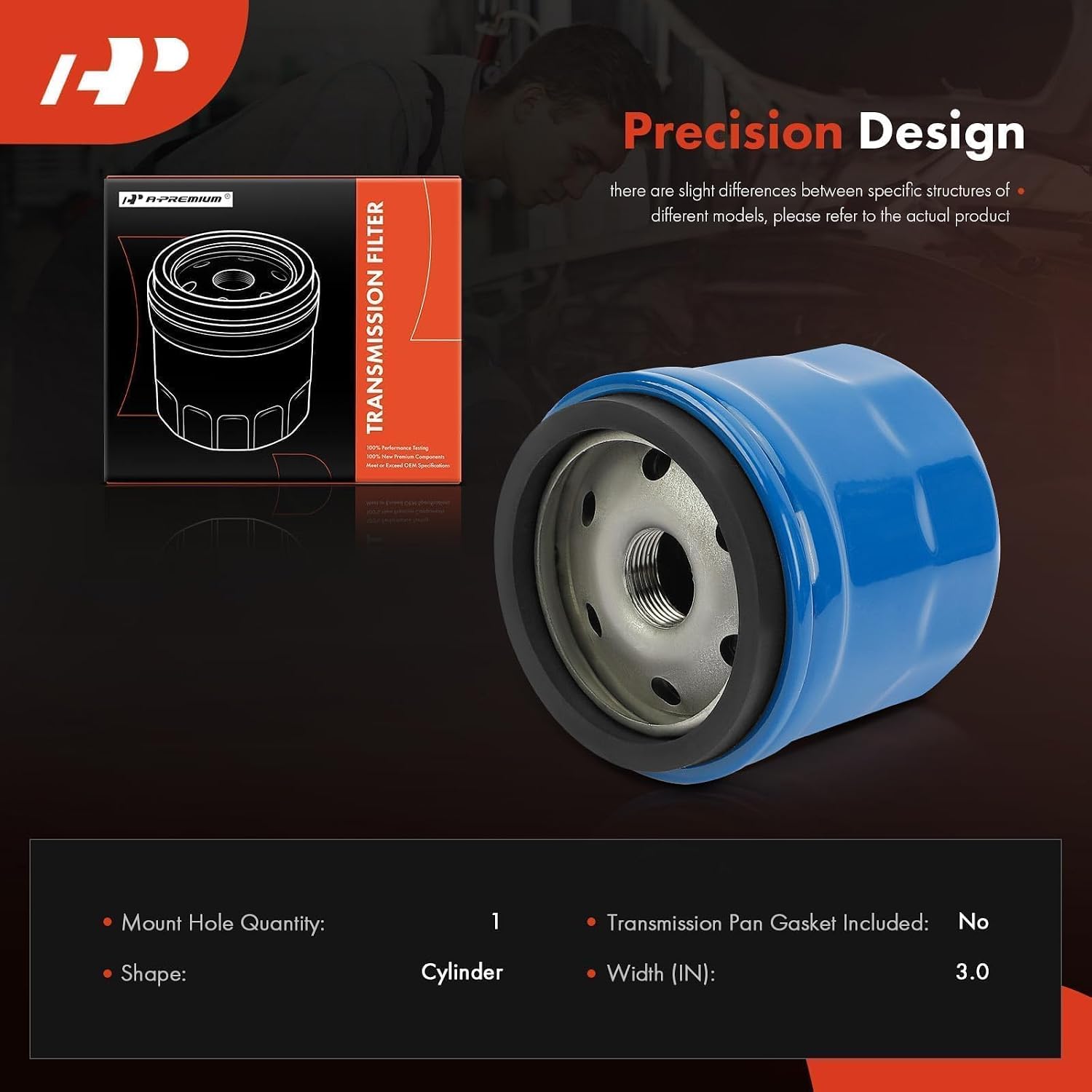 A-Premium Spin-On Transmission Filter, 99% Multi-Pass Filtration Efficiency | Direct OEM Replacement For Allison 1000/2000/2400 Series & Duramax Diesel Trucks, Designed for Routine Transmission Service.