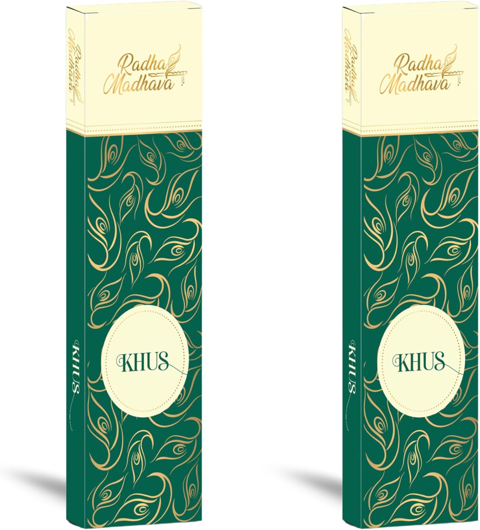 ISKCON Natural Agarbatti Incense Sticks 8 Inch | Long-Lasting Aroma | Burns Up to 30 Minutes per Stick | Premium Fragrance for Puja Meditation & Yoga (Pack of 2, Khus)