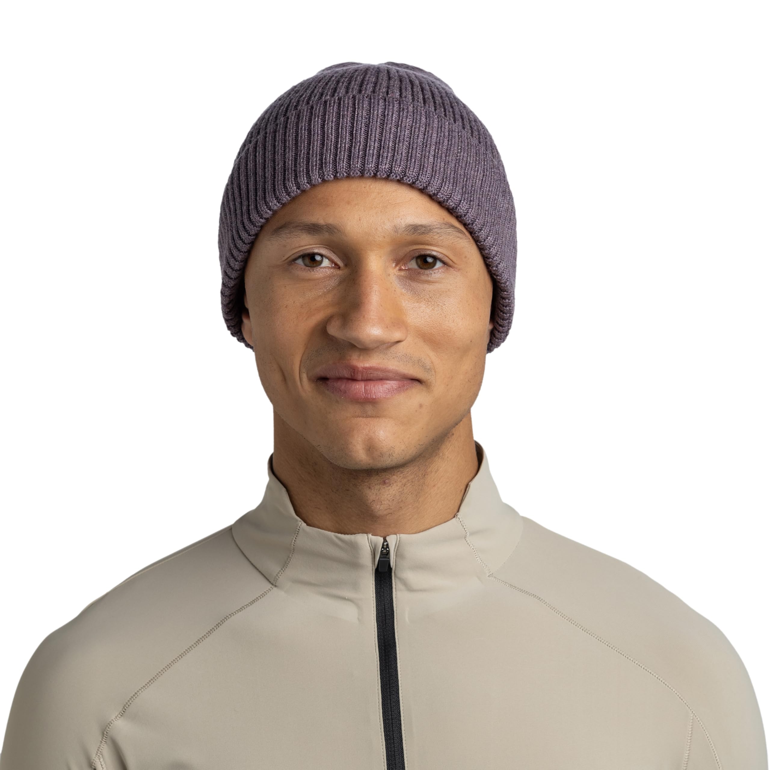 Buff Merino Wool Bonnets Homme Femme Adulte, Laine Mérinos, Randonnée, Outdoor, Durable, Légère, Épaisse, Réfléchissant, Violet, Taille Unique