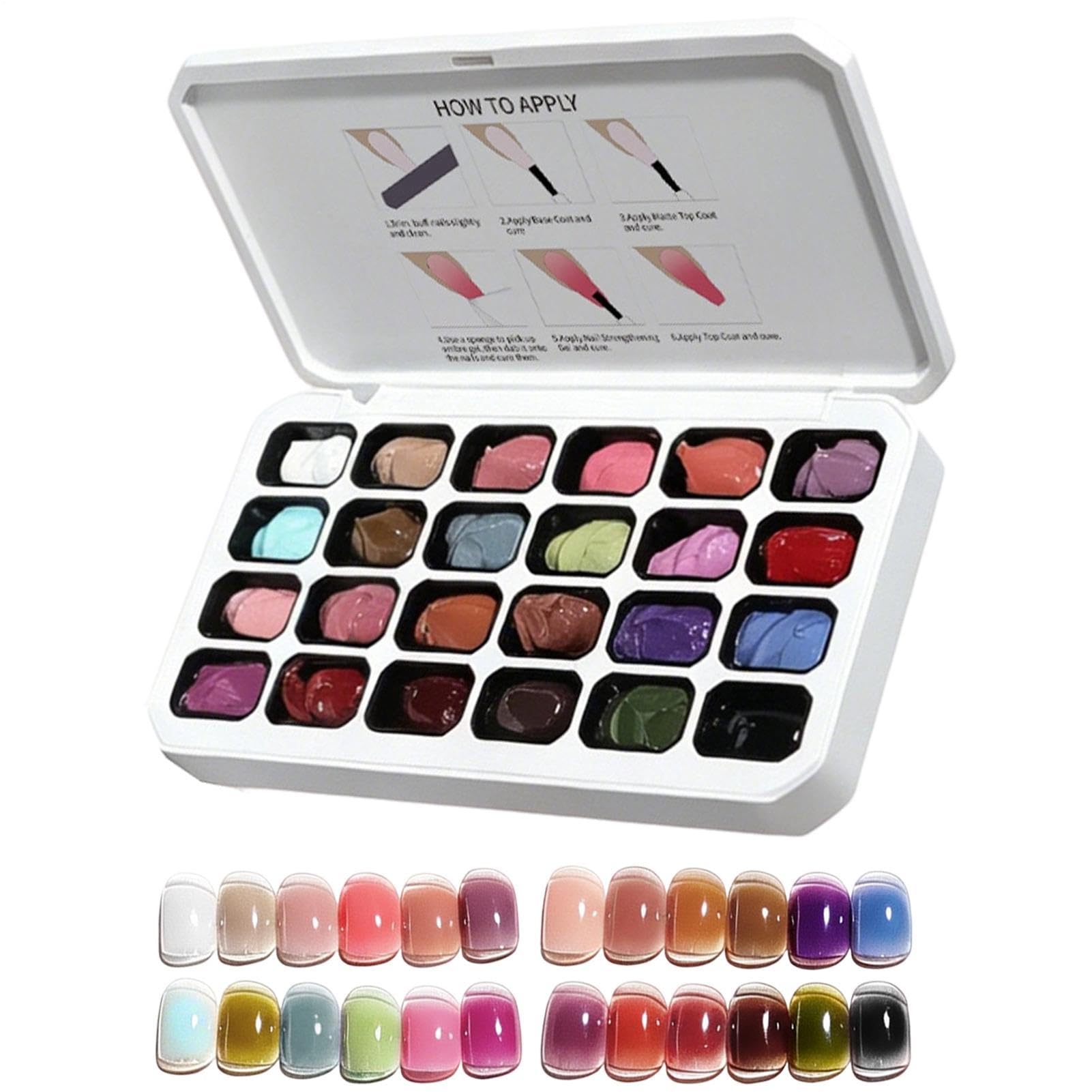 Gel Paint Manicure Francese 24 Colori | Smalto Gel per Unghie per Casa Salone Viaggi Party Estetica Principianti Donne Ragazze