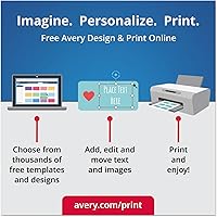 Vista 18 de Avery Etiquetas redondas imprimibles con Sure Feed, 2.5" de diámetro, blanco brillante, 90 etiquetas personalizables (22830)