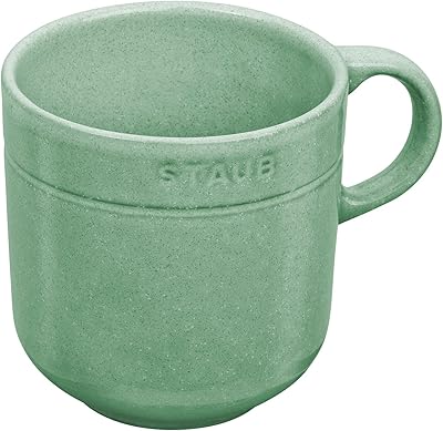STAUB Dining Line 300ml Sage Green Ceramic Scratch Resistant Mug